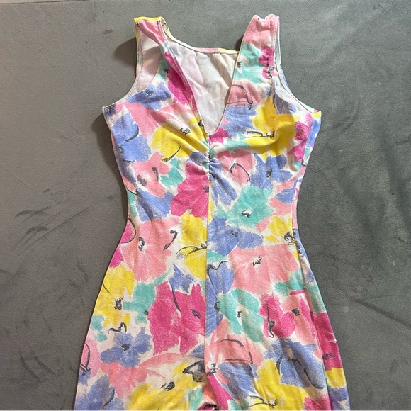 DANSKIN floral unitard YOUTH L (12-14) - Picture 5 of 8